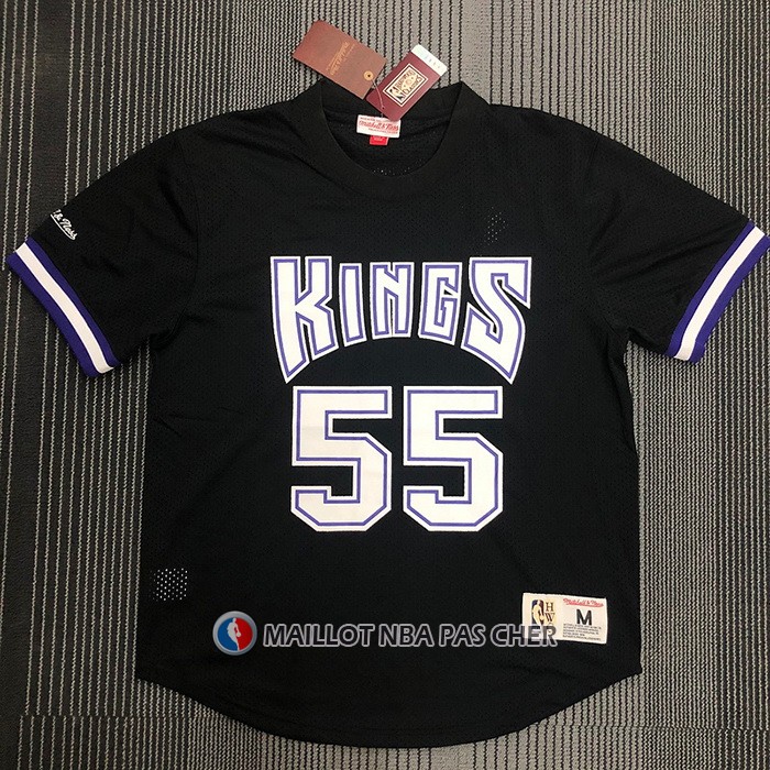 Maillot Manche Courte Sacramento Kings Jason Williams NO 55 Noir